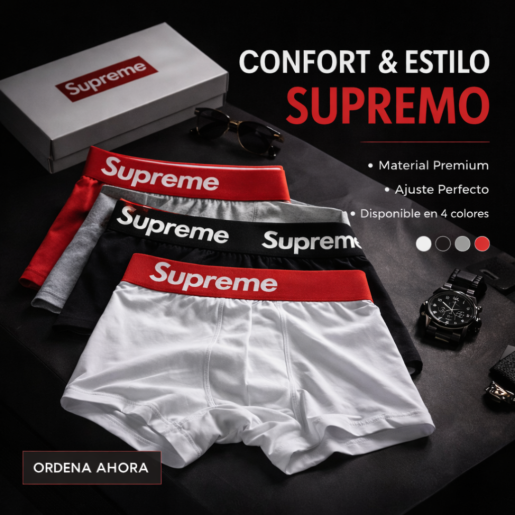 OFERTA BÓXER SUPREMO X12 - COMPRE 6 Y LLÉVESE 12 + 12 Calcetines+ Envío gratis + REGALO🎁