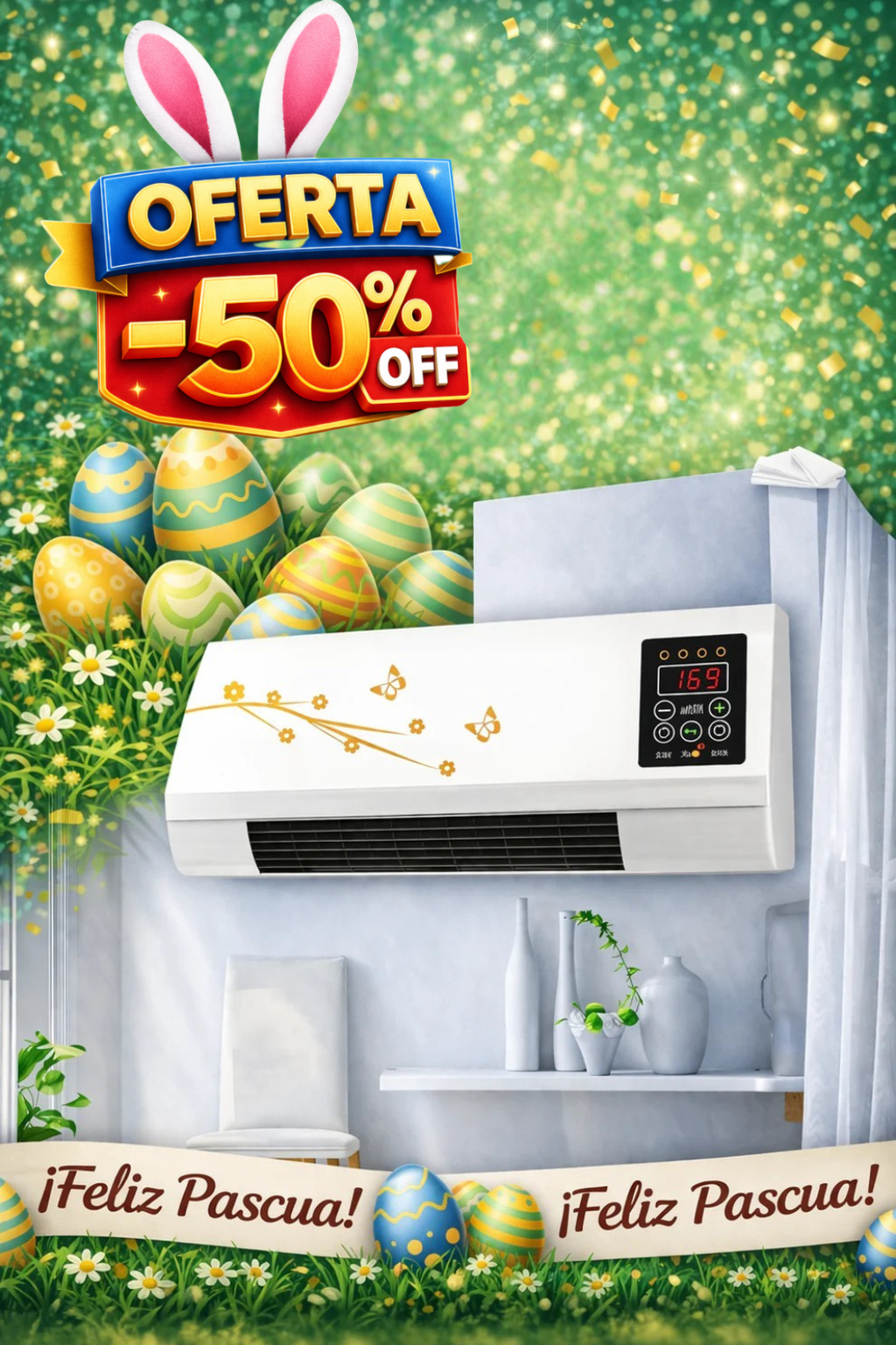 DualTemp - Aire Acondicionado Portátil Frío/Calor, Potente y Económico