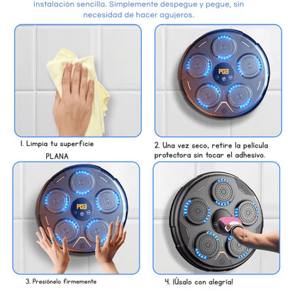 Máquina de boxeo 5 golpes musical con guantes de boxeo - ProBox® 3.0